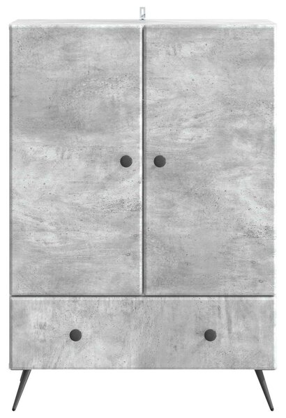 VidaXL Széf Betonszürke 66 x 34,5 x 95 cm Szerelt Fa