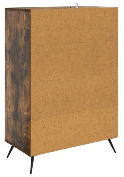 VidaXL Széf Füstös Tölgy 66 x 34,5 x 95 cm Szerelt Fa