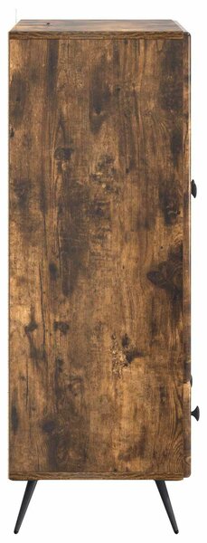 VidaXL Széf Füstös Tölgy 66 x 34,5 x 95 cm Szerelt Fa