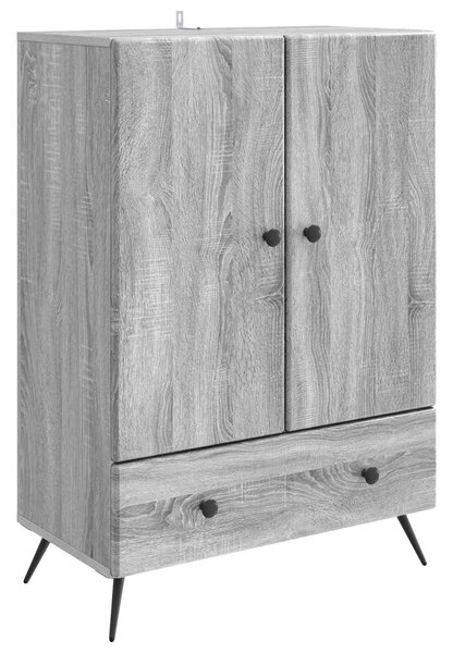 VidaXL Széf Szürke Sonoma 66 x 34,5 x 95 cm Szerelt Fa