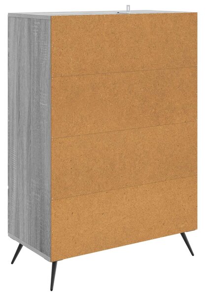 VidaXL Széf Szürke Sonoma 66 x 34,5 x 95 cm Szerelt Fa