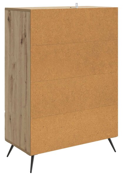 VidaXL Széf Kézműves Tölgy 66 x 34,5 x 95 cm Szerelt Fa