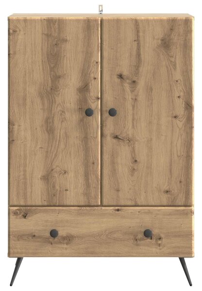 VidaXL Széf Kézműves Tölgy 66 x 34,5 x 95 cm Szerelt Fa