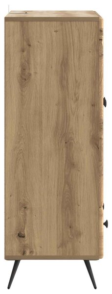 VidaXL Széf Kézműves Tölgy 66 x 34,5 x 95 cm Szerelt Fa