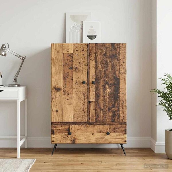 VidaXL Széf Antik Fa 66 x 34,5 x 95 cm Szerelt Fa