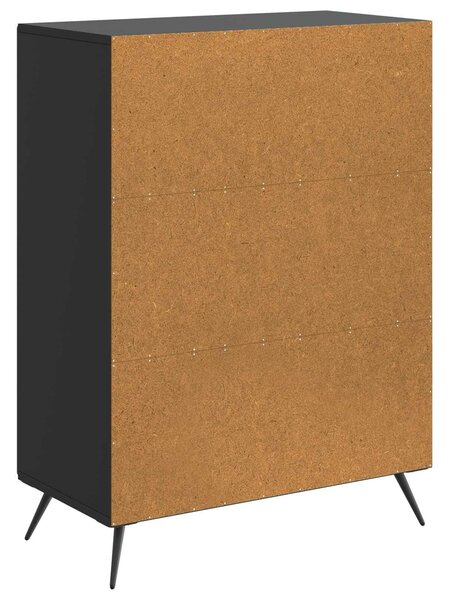 VidaXL Széf Fekete 66 x 34,5 x 90 cm Szerelt Fa