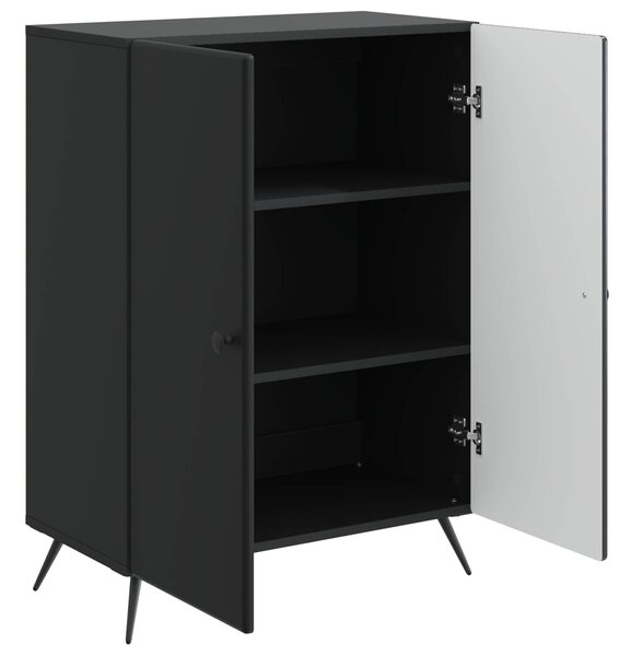 VidaXL Széf Fekete 66 x 34,5 x 90 cm Szerelt Fa