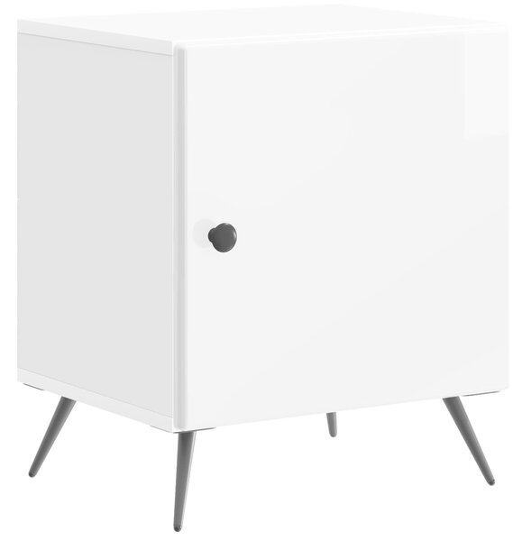 VidaXL Éjjeliszekrény 2 pcs Magasfényű Fehér 43 x 34,5 x 50 cm