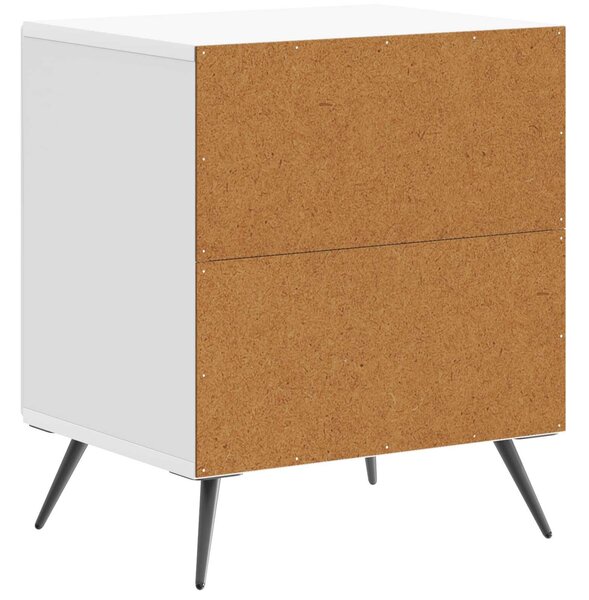 VidaXL Éjjeliszekrény 2 pcs Magasfényű Fehér 43 x 34,5 x 50 cm
