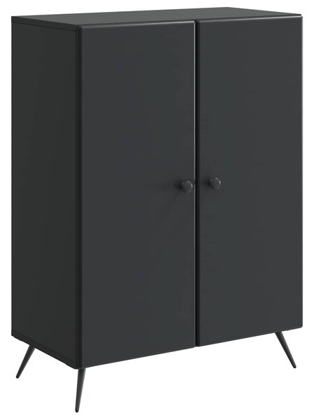 VidaXL Széf Fekete 66 x 34,5 x 90 cm Szerelt Fa