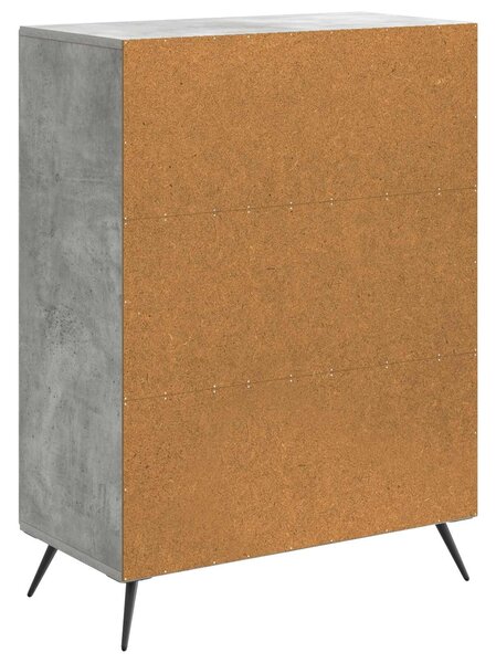 VidaXL Széf Betonszürke 66 x 34,5 x 90 cm Szerelt Fa