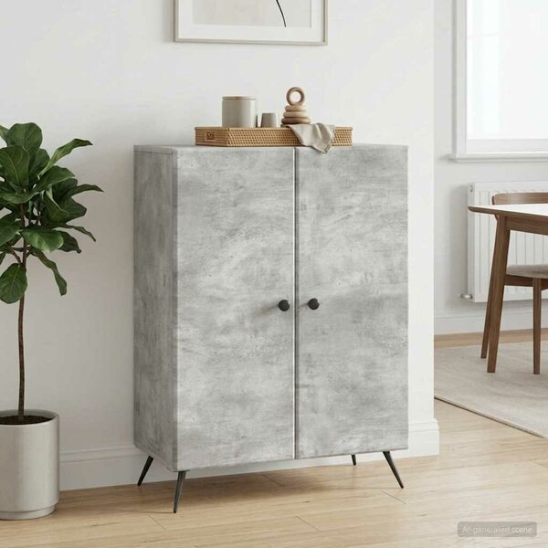 VidaXL Széf Betonszürke 66 x 34,5 x 90 cm Szerelt Fa