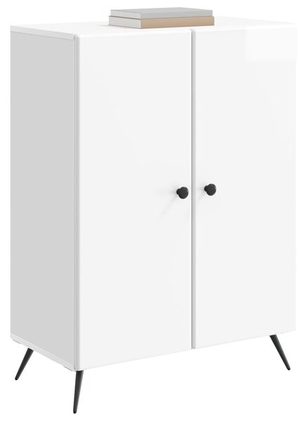 VidaXL Széf Magasfényű Fehér 66 x 34,5 x 90 cm Szerelt Fa