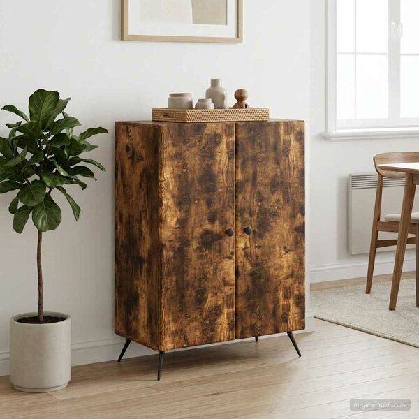VidaXL Széf Füstös Tölgy 66 x 34,5 x 90 cm Szerelt Fa