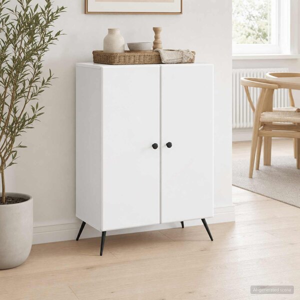 VidaXL Széf Magasfényű Fehér 66 x 34,5 x 90 cm Szerelt Fa