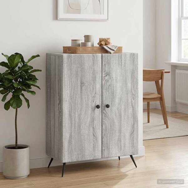 VidaXL Széf Szürke Sonoma 66 x 34,5 x 90 cm Szerelt Fa