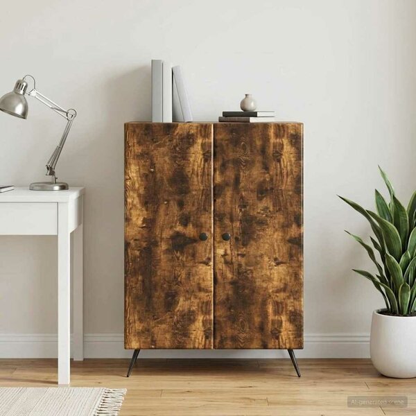 VidaXL Széf Füstös Tölgy 66 x 34,5 x 90 cm Szerelt Fa