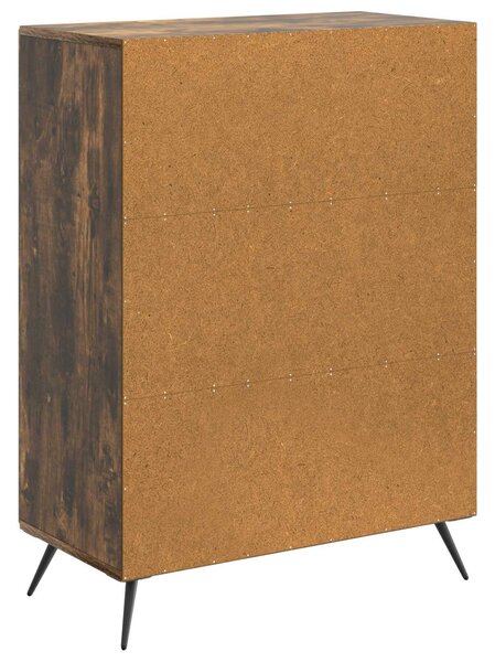 VidaXL Széf Füstös Tölgy 66 x 34,5 x 90 cm Szerelt Fa