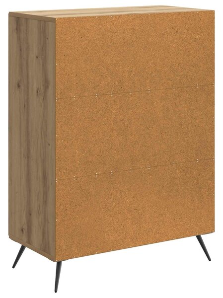 VidaXL Széf Kézműves Tölgy 66 x 34,5 x 90 cm Szerelt Fa