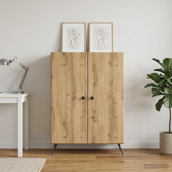 VidaXL Széf Kézműves Tölgy 66 x 34,5 x 90 cm Szerelt Fa
