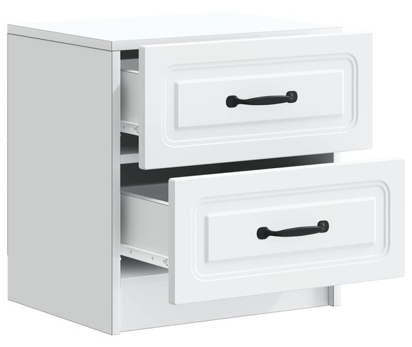 VidaXL Éjjeliszekrény 2 pcs Fehér 43 x 34,5 x 44,5 cm Szerelt Fa