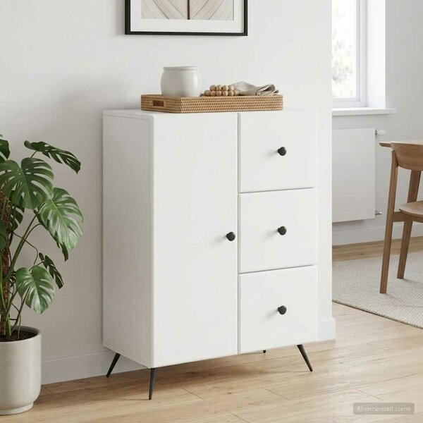 VidaXL Széf Fehér 66 x 34,5 x 90 cm Szerelt Fa
