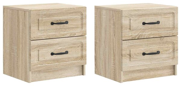 VidaXL Éjjeliszekrény fiókkal 2 pcs Sonoma Tölgy 43 x 34,5 x 44,5 cm