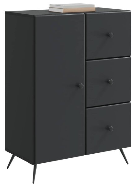 VidaXL Széf Fekete 66 x 34,5 x 90 cm Szerelt Fa