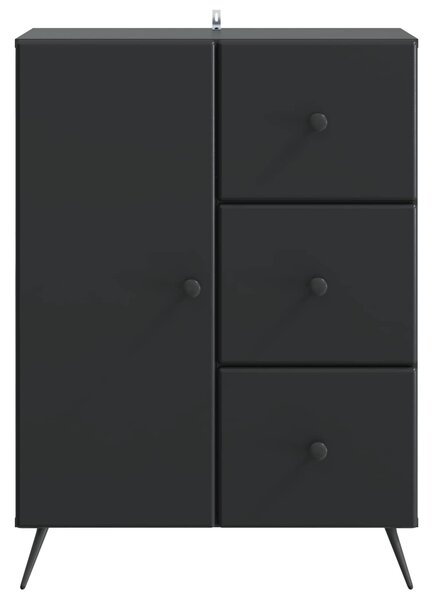 VidaXL Széf Fekete 66 x 34,5 x 90 cm Szerelt Fa