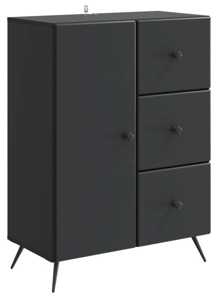 VidaXL Széf Fekete 66 x 34,5 x 90 cm Szerelt Fa