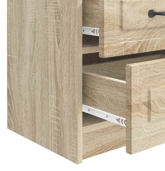 VidaXL Éjjeliszekrény fiókkal 2 pcs Sonoma Tölgy 43 x 34,5 x 44,5 cm