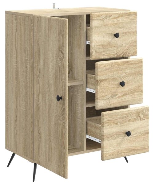 VidaXL Széf Sonoma Tölgy 66 x 34,5 x 90 cm Szerelt Fa