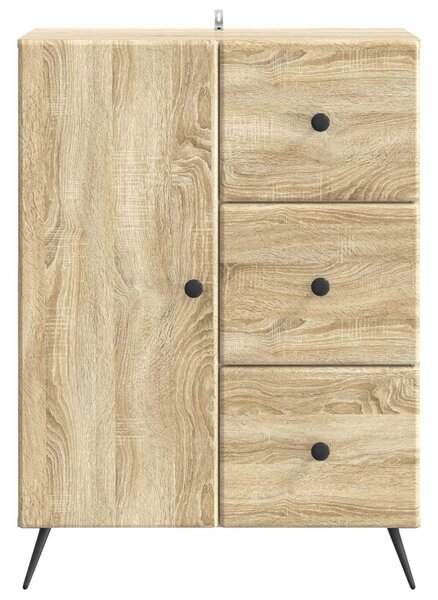 VidaXL Széf Sonoma Tölgy 66 x 34,5 x 90 cm Szerelt Fa
