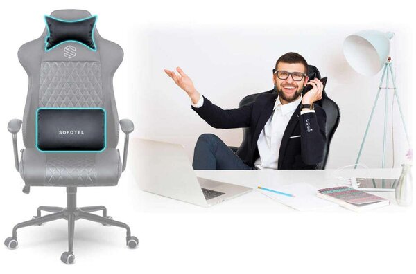 Sofotel Werona eco bőr ergonomikus Irodai szék - Fekete