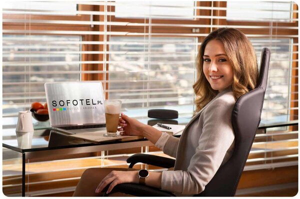 Sofotel Werona eco bőr ergonomikus Irodai szék - Fekete