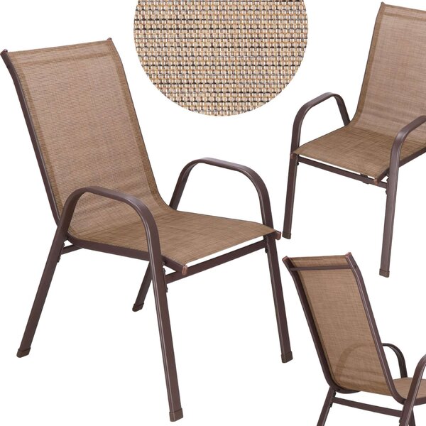 Springos fém kerti Szék 73x 55,5x93cm - Barna