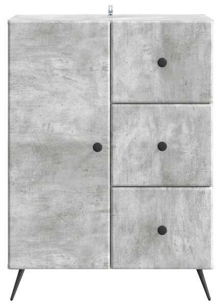 VidaXL Széf Betonszürke 66 x 34,5 x 90 cm Szerelt Fa