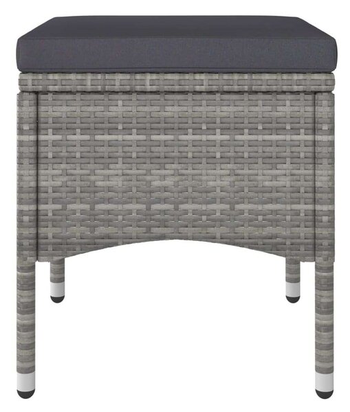 VidaXL Kerti Étkezőgarnitúra - 5 részes - Szürke Polyrattan