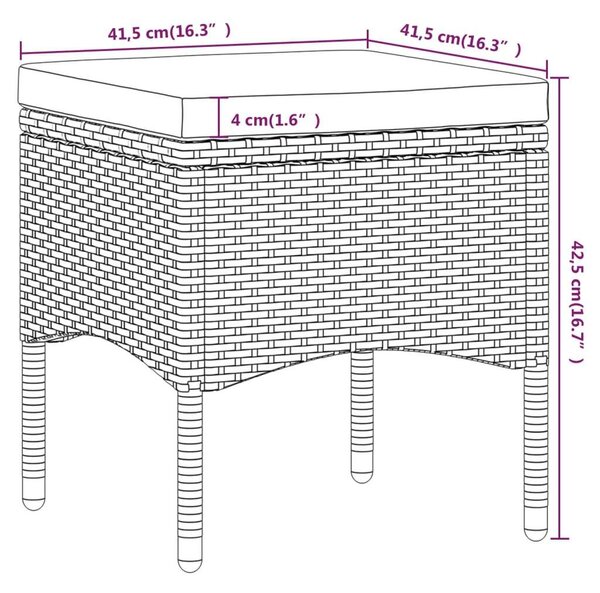 VidaXL Kerti Étkezőgarnitúra - 5 részes - Szürke Polyrattan