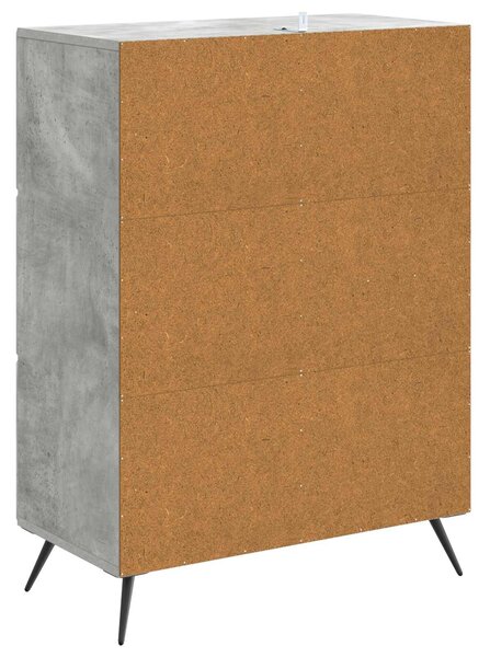 VidaXL Széf Betonszürke 66 x 34,5 x 90 cm Szerelt Fa