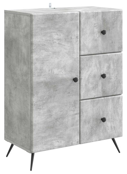 VidaXL Széf Betonszürke 66 x 34,5 x 90 cm Szerelt Fa
