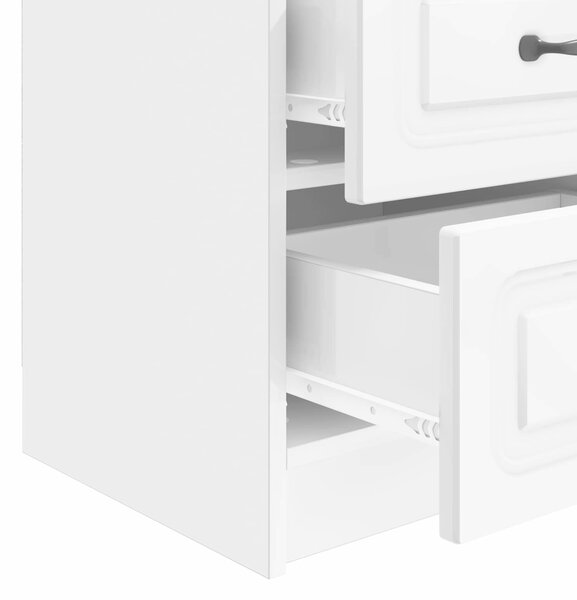 VidaXL Éjjeliszekrény 2 pcs Magasfényű Fehér 43 x 34,5 x 44,5 cm