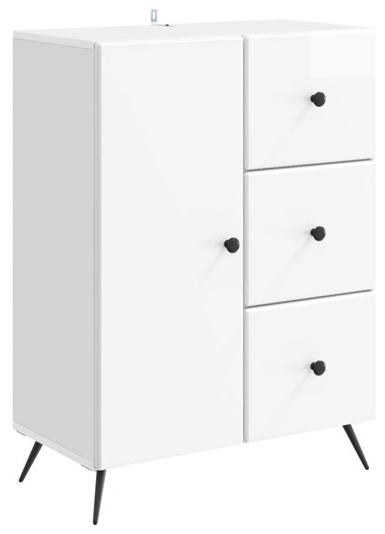 VidaXL Széf Magasfényű Fehér 66 x 34,5 x 90 cm Szerelt Fa