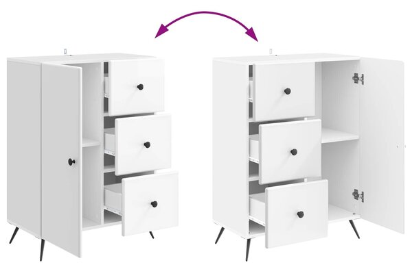 VidaXL Széf Magasfényű Fehér 66 x 34,5 x 90 cm Szerelt Fa