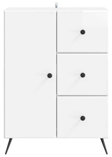 VidaXL Széf Magasfényű Fehér 66 x 34,5 x 90 cm Szerelt Fa