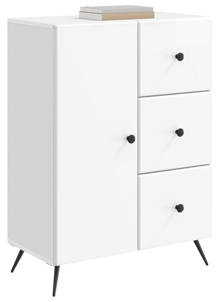 VidaXL Széf Magasfényű Fehér 66 x 34,5 x 90 cm Szerelt Fa