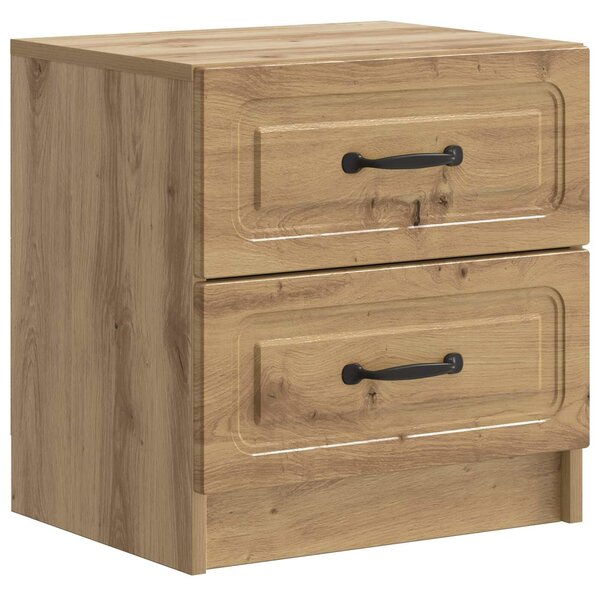 VidaXL Éjjeliszekrény fiókkal 2 pcs Kézműves Tölgy 43 x 34,5 x 44,5 cm