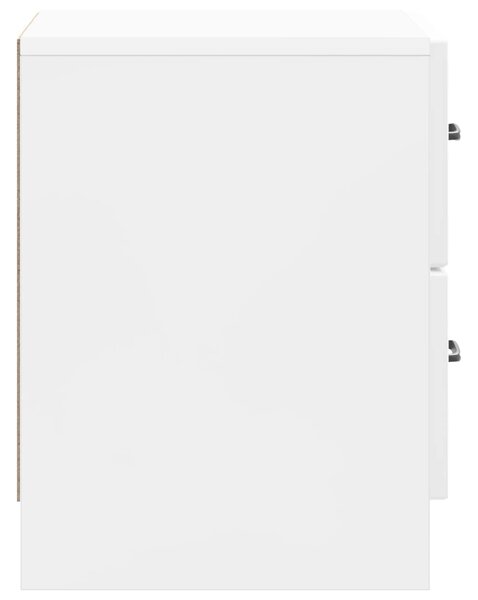 VidaXL Éjjeliszekrény 2 pcs Magasfényű Fehér 43 x 34,5 x 44,5 cm