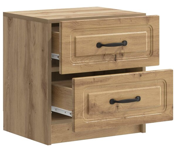 VidaXL Éjjeliszekrény fiókkal 2 pcs Kézműves Tölgy 43 x 34,5 x 44,5 cm