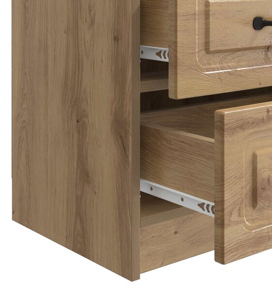 VidaXL Éjjeliszekrény fiókkal 2 pcs Kézműves Tölgy 43 x 34,5 x 44,5 cm